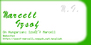 marcell izsof business card